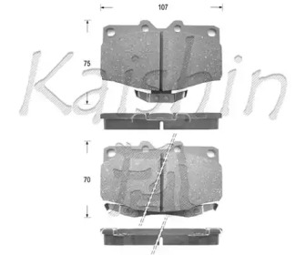 Комплект тормозных колодок KAISHIN FK2096