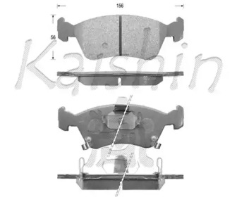 Комплект тормозных колодок KAISHIN D2170