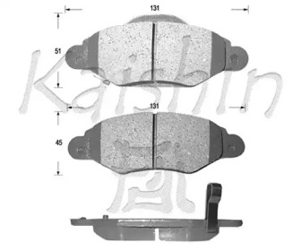 Комплект тормозных колодок KAISHIN FK2246