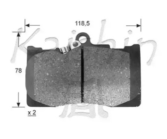 Комплект тормозных колодок KAISHIN D2266