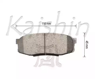 Комплект тормозных колодок KAISHIN D2281