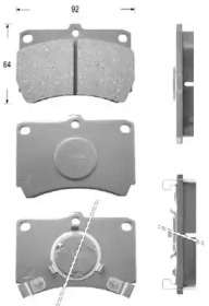 Комплект тормозных колодок KAISHIN D3028