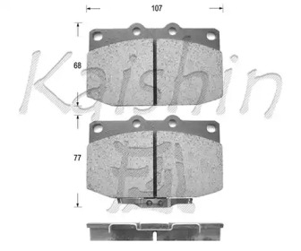 Комплект тормозных колодок KAISHIN D3038