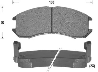 Комплект тормозных колодок KAISHIN D3053