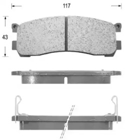 Комплект тормозных колодок KAISHIN D3079