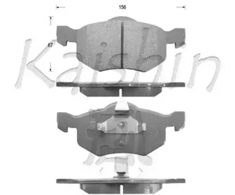 Комплект тормозных колодок KAISHIN FK3114