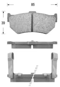 Комплект тормозных колодок KAISHIN D5016