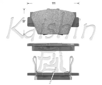 Комплект тормозных колодок KAISHIN FK5063