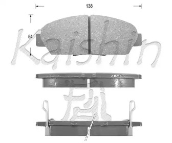 Комплект тормозных колодок KAISHIN FK5077