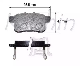 Комплект тормозных колодок KAISHIN D5162