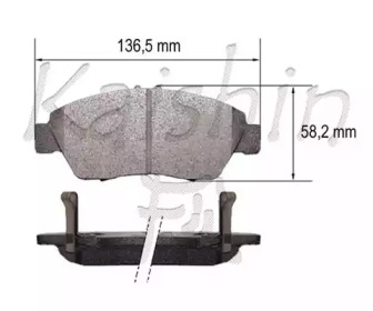 Комплект тормозных колодок KAISHIN D5174