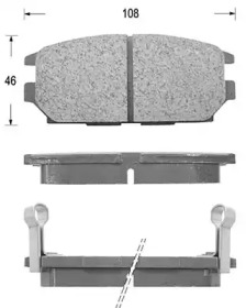 Комплект тормозных колодок KAISHIN D6049