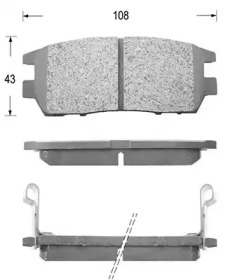 Комплект тормозных колодок KAISHIN FK6054