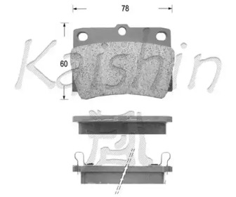 Комплект тормозных колодок KAISHIN FK6086