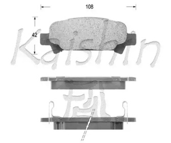 Комплект тормозных колодок KAISHIN D7069