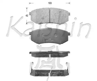 Комплект тормозных колодок KAISHIN D7071