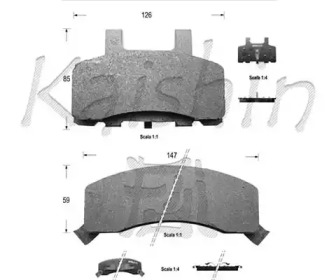 Комплект тормозных колодок KAISHIN D9981