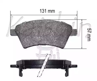Комплект тормозных колодок KAISHIN FK10140