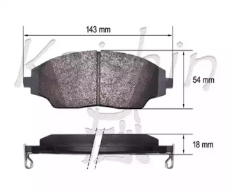 Комплект тормозных колодок KAISHIN FK10188