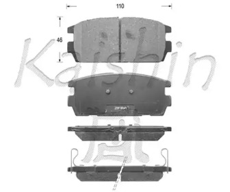 Комплект тормозных колодок KAISHIN FK11139