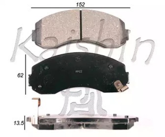 Комплект тормозных колодок KAISHIN FK11204