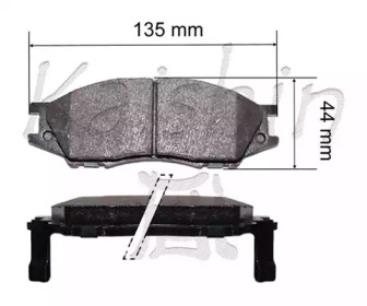 Комплект тормозных колодок KAISHIN FK1233