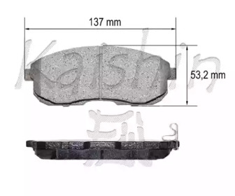 Комплект тормозных колодок KAISHIN FK1241