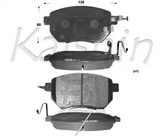 Комплект тормозных колодок KAISHIN FK1264