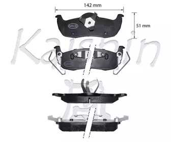 Комплект тормозных колодок KAISHIN FK1313