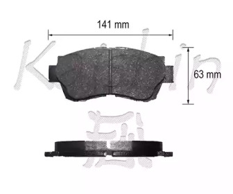 Комплект тормозных колодок KAISHIN FK2088