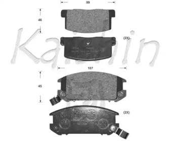 Комплект тормозных колодок KAISHIN FK2099