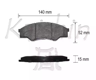 Комплект тормозных колодок KAISHIN FK2275