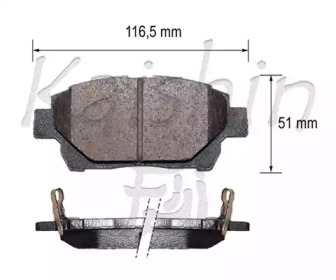 Комплект тормозных колодок KAISHIN FK2283