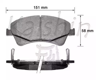 Комплект тормозных колодок KAISHIN FK2289