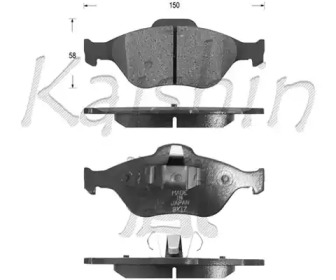 Комплект тормозных колодок KAISHIN FK3120