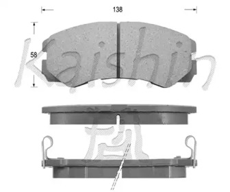 Комплект тормозных колодок KAISHIN FK4031