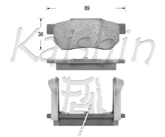 Комплект тормозных колодок KAISHIN FK5042