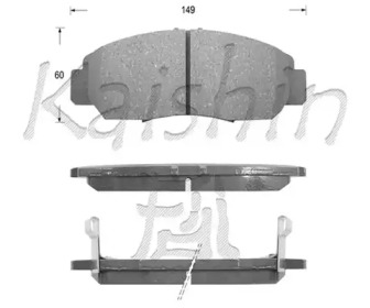 Комплект тормозных колодок KAISHIN FK5113