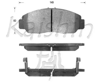 Комплект тормозных колодок KAISHIN FK5122