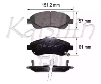 Комплект тормозных колодок KAISHIN FK5156