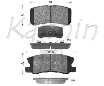 Комплект тормозных колодок KAISHIN FK6106