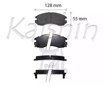 Комплект тормозных колодок KAISHIN FK7014