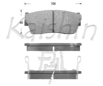 Комплект тормозных колодок KAISHIN FK9010