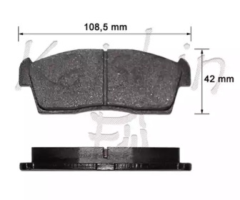 Комплект тормозных колодок KAISHIN FK9027