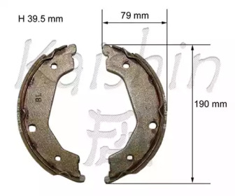 Комлект тормозных накладок KAISHIN K10021