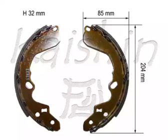 Комлект тормозных накладок KAISHIN K11193