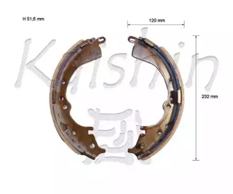 Комлект тормозных накладок KAISHIN K2335