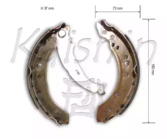 Комлект тормозных накладок KAISHIN K6737