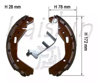 Комлект тормозных накладок KAISHIN K9977