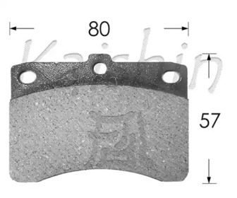 Комплект тормозных колодок KAISHIN FK0004